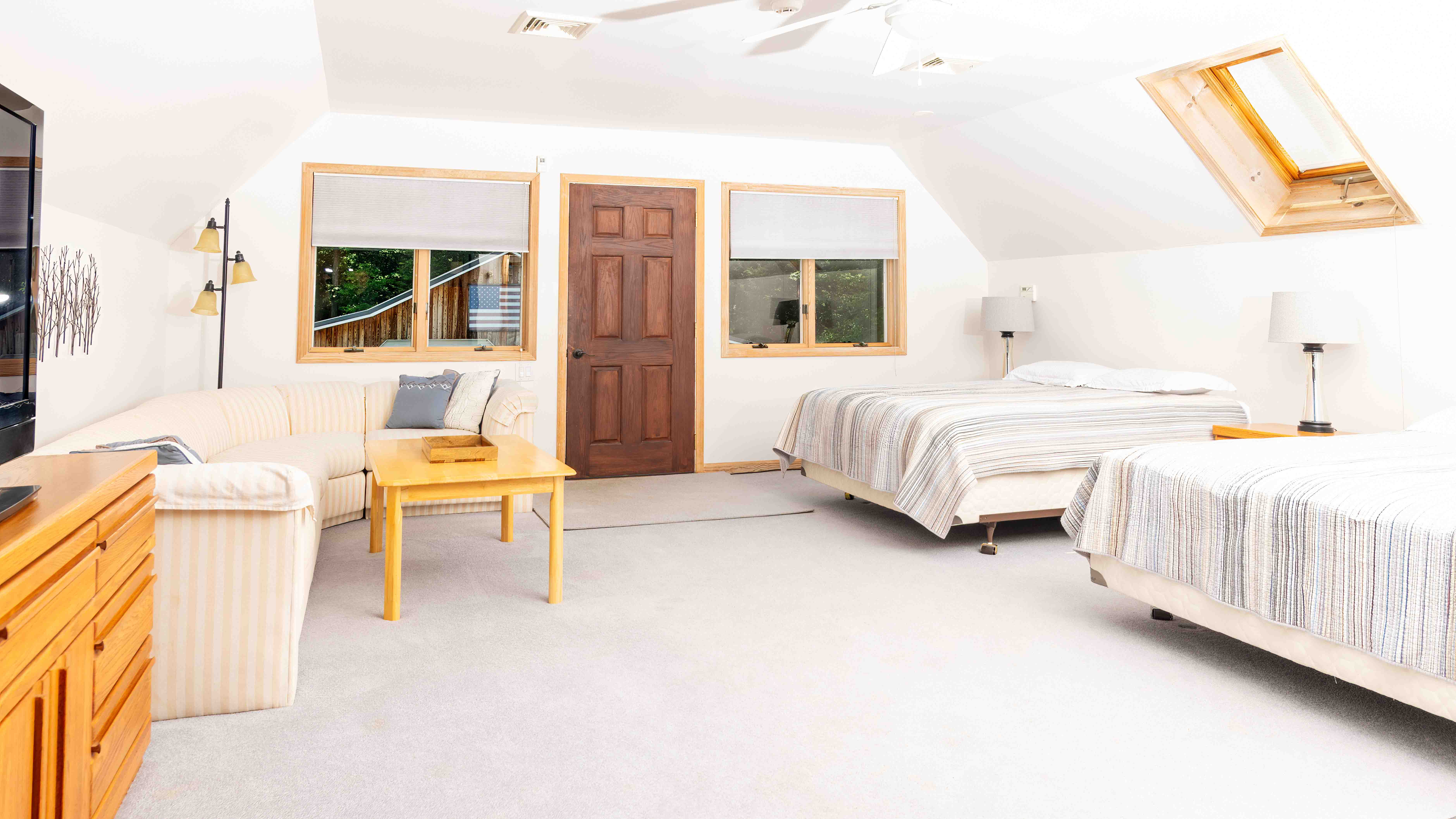 Bedroom Upstate NY spacious guest bedroom- real estate image, upstate NY